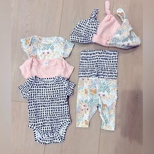 Bundle of Nordstrom Baby Bodysuits, Pants, Hats